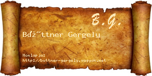 Büttner Gergely névjegykártya